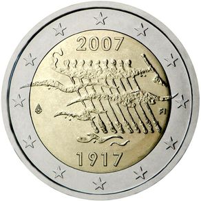 Finland 2 Euro Commemorative Coin 2007 - Finland's Independence. Uncirculated.