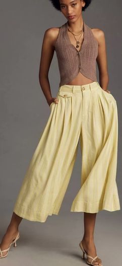 Maeve Striped Volume Culottes