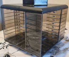 Vintage cassette rack for audio cassettes, brand Giradola.