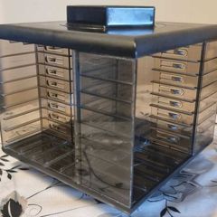 Vintage cassette rack for audio cassettes, brand Giradola.