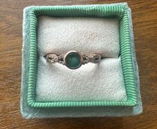 Emerald & Diamond Rose Gold Ring