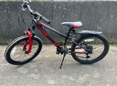 20" inch kids bike red & black