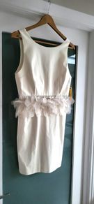 ALICE + OLIVIA New York cream embellished dress Sz 8US (Fit 10-12UK) - Bnwt Rrp 650