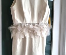 ALICE + OLIVIA New York cream embellished dress Sz 8US (Fit 10-12UK) - Bnwt Rrp 650