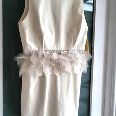 ALICE + OLIVIA New York cream embellished dress Sz 8US (Fit 10-12UK) - Bnwt Rrp 650