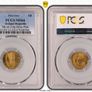 Ireland 1980 1d penny mint error struck on 2 gram brass planchet PCGS MS66 Image 2