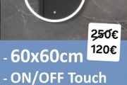 LED Bathroom Mirror Antifog 60cm Round