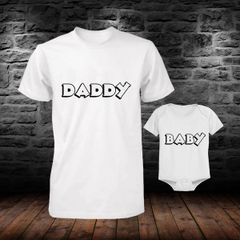 Daddy And Baby T-shirt And Bodysuit Set Matching Tops For Father An Baby