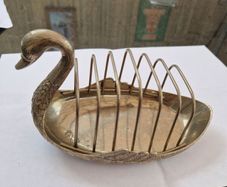 1930s  Silver plated  Swan Toast Rack