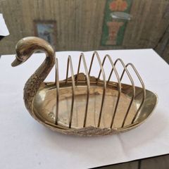 1930s  Silver plated  Swan Toast Rack
