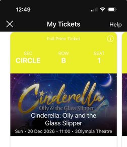 5 x tickets for price of 4  for Olympia theatre panto