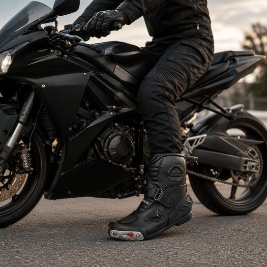 Genuine Leather Motorbike Riding Boots | Waterproof Motorcycle Boots for Men | Protective Biker Boots