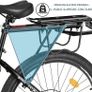 Rear bike rack,50KG Capacity Solid Bearings Bike Cargo Rack w/Fender & Large Size Reflective,Quick Release Mountain Road Bicycle Rear Racks,Universal Bike Luggage Touring Carrier Rack Image 4