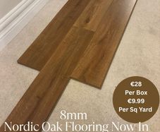 New 8mm Nordic Oak Flooring With Underlay