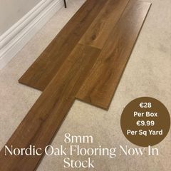 New 8mm Nordic Oak Flooring With Underlay