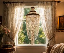 Huge Handmade Shell Chandelier Hanging Decor