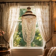 Huge Handmade Shell Chandelier Hanging Decor