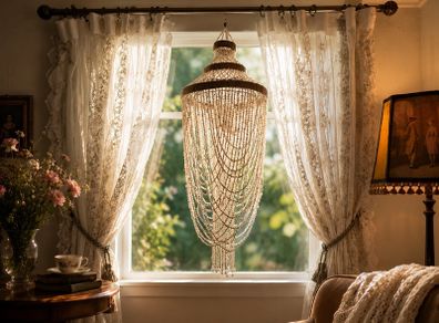 Huge Handmade Shell Chandelier Hanging Decor
