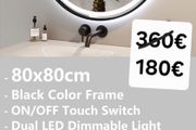 LED Bathroom Mirror Black Frame