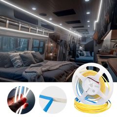 DC 12V COB LED Strip Light, 5Mm Wide X 5M Long, Caravan Interior Lighting,
