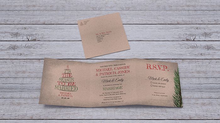Winter/Christmas Trifold Invitations