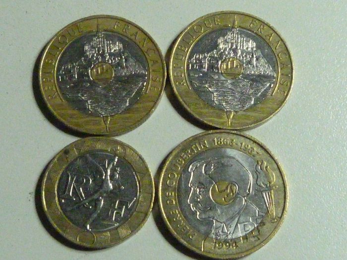 French pre-euro coins