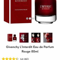 Givenchy L'interdit Rouge 80ml parfum for her