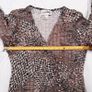 Joseph Ribkoff Brown Snake Leopard Print Sequin Crinkle Bodycon Midi Dress 12UK/40EU Image 10