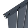 Anthracite Horizontal Flat Designer Radiator 60cm/89cm Single Panel Image 3