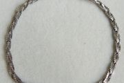 Vintage Sterling Silver 925 Braided/ Ladies Serpentine Chain Bracelet 7" - 2,15g