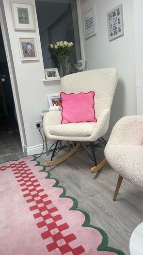 Cream bouche rocking chair
