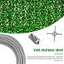 Plant Support,T316 Stainless Steel Trellis for Climbing Plants, Professional System with Wall Brackets 16Holders, 24 m Rope Image 2