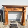 Fireplace cast iron insert wooden surround Image 3