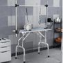 BRAND NEW Foldable Pet Grooming Bracket Stainless Steel Pet Grooming Table For Small Pet Operating Table Rubber Surface Bath Desk Image 2