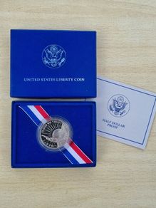 United States Liberty Coin half dollar commemorative coin, issued in 1986.