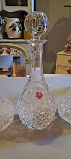 7 X Cut Crystal Decanters