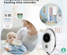 Video Baby Monitor with LCD Display, Digital Camera, Infrared Night Vision, Two Way Talk Back, Temperature Monitoring.