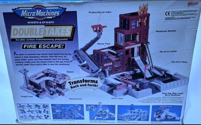 Rare Vintage 1995 Micro Machines Double Takes 2 In 1 Fire Escape  New Unopened