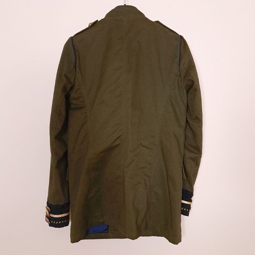 Zara Khaki Olive Green Military Hussar Style Jacket Size XS