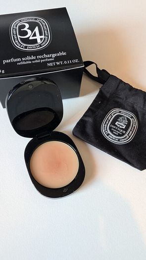 Diptyque 34 Boulevard Saint Germain Refillable Solid Perfume 3g, Box & Pouch
