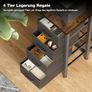 Vintage Corner Desk, 100 x 70 cm, L Shape Desk with 4 Drawers, Reversible Computer Desk Image 4