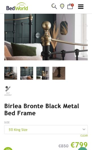 King Size Gold&Black Frame