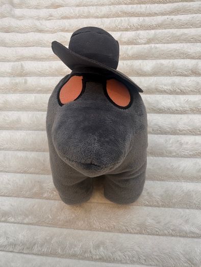 Among Us Grey Plush Soft Toy With Hat Gray  Toikido approx. 20 cm. Used Please see photos