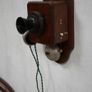 Antique British Wooden Wall Telephone Image 2