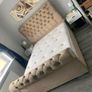 Brand New Sleigh Chesterfield Bed Frame With Mattress Image 5
