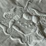 Vintage Hand Embroidered Large Fine Linen Tablecloth Image 7