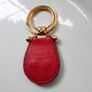 GIVENCHY Red Leather Key Ring Image 3