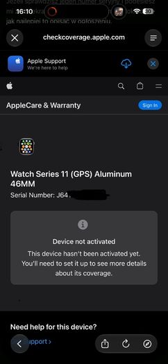Apple Watch Series 11 46mm GPS Space Gray Aluminium