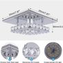 NEW SALE | Mini Crystal Chandelier Mount Crystal Ceiling Light Finish Chrome Crystal Pendant for Living Room Kitchen Office Bedroom Dining Room Island Image 5