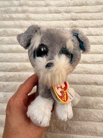 Ty Beanie Boo Whiskers approx. 15 cm. Plush Schnauzer Dog Please see photos